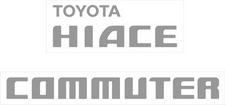 Toyota Hiace COMMUTER sticker set (tailgate)