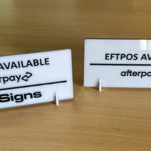Acrylic eftpos and logo sign