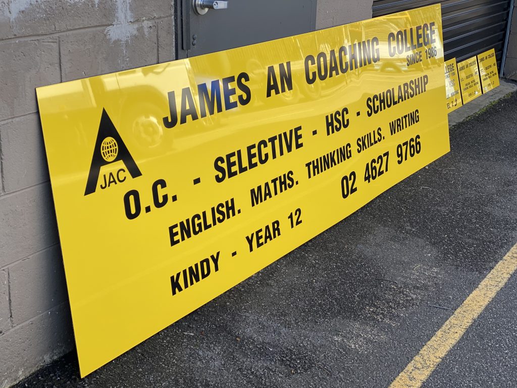 james an college acp sign