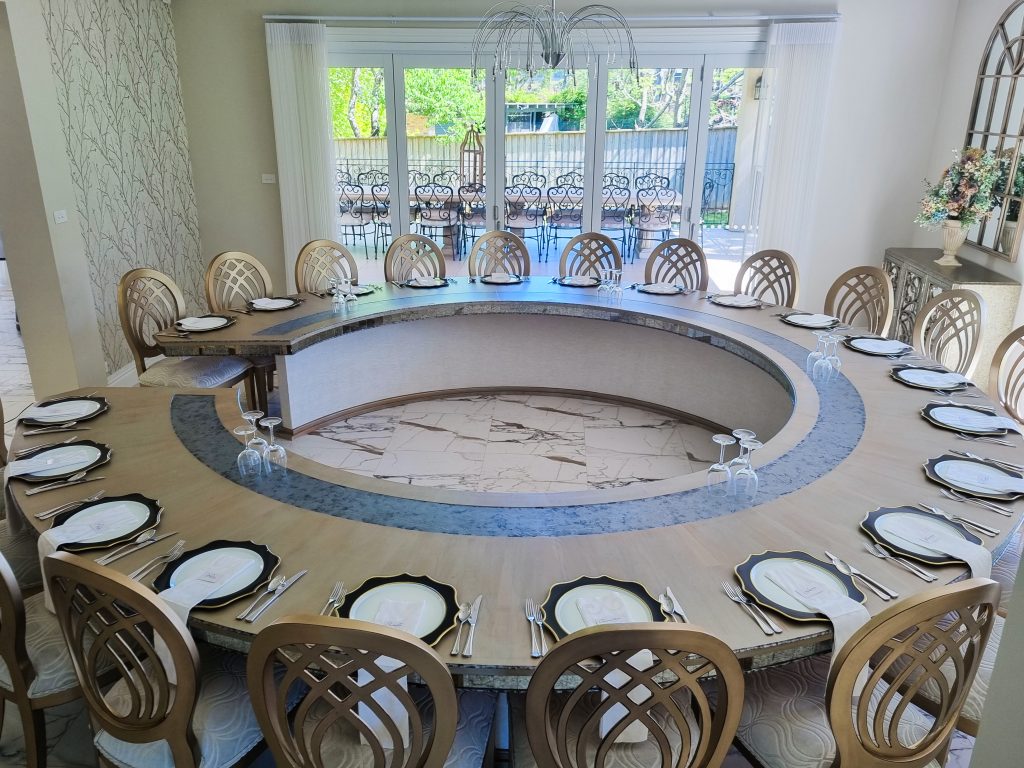 round beech table